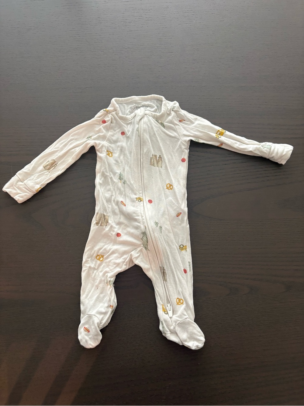 Carters PurelySoft White Footed One-Piece Pajamas